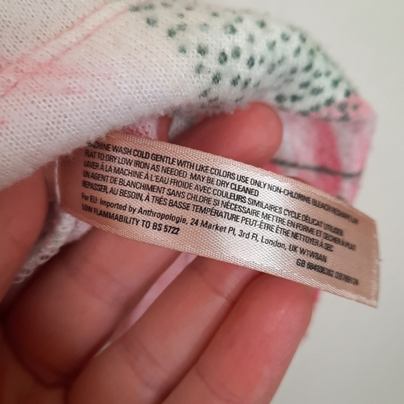 Anthropologie Floreat Floral Brushed Fleece Sweatshirt S - Picture 8 of 8